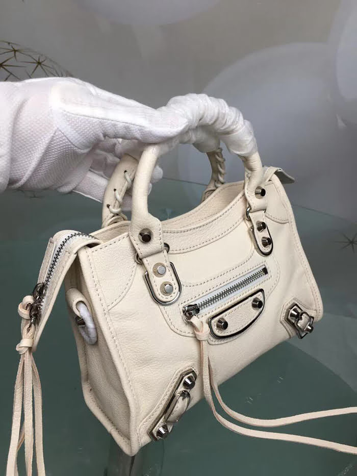 BALENCIAG巴黎世家 機車包 山羊皮銀邊款 原單品質 經典代表作機車包 手提肩背斜挎包  BL1347